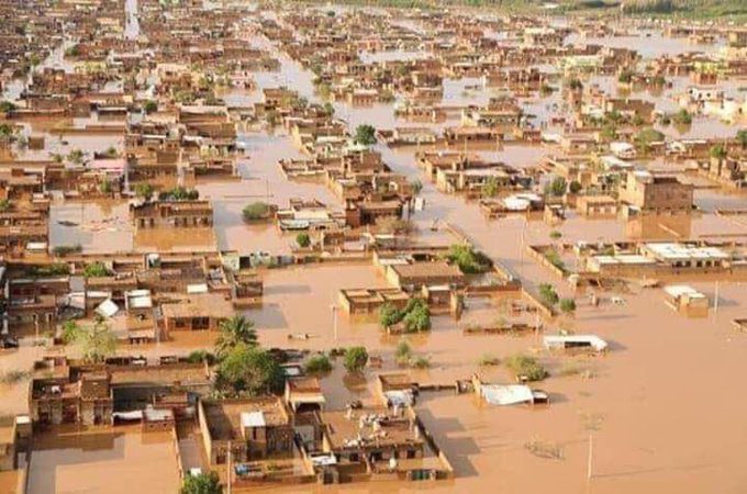 الفيضان في منطقة الجيلي
