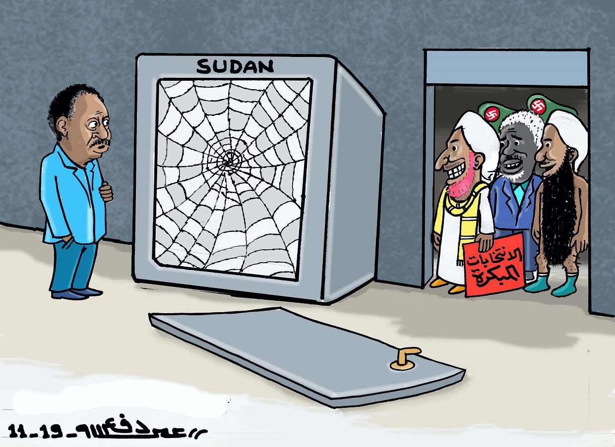 حمدوك والثورة المضادة ... كاريكاتير عمر دفع الله