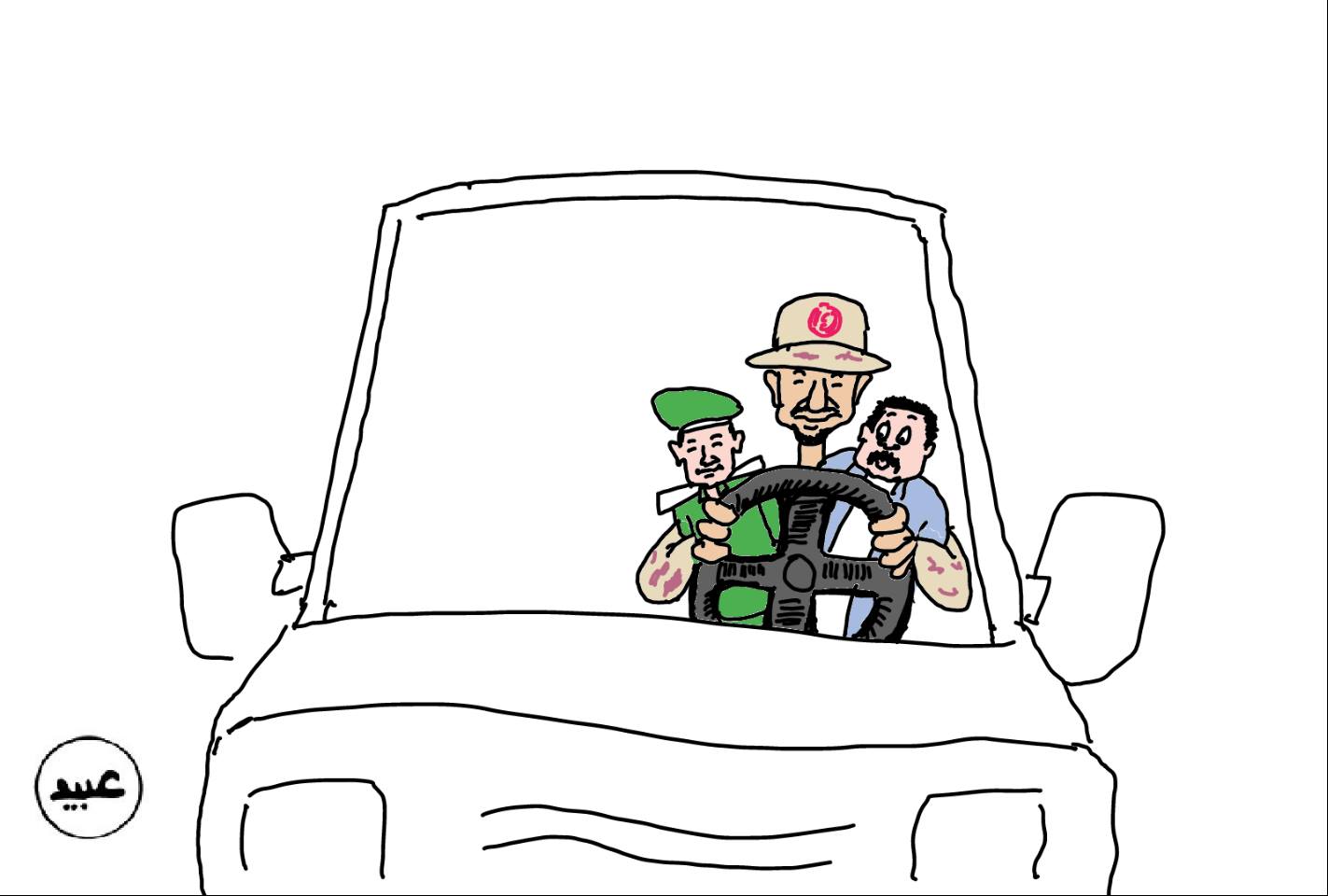 القائد الفعلي هو حميدتي .. كاريكاتير عبيد