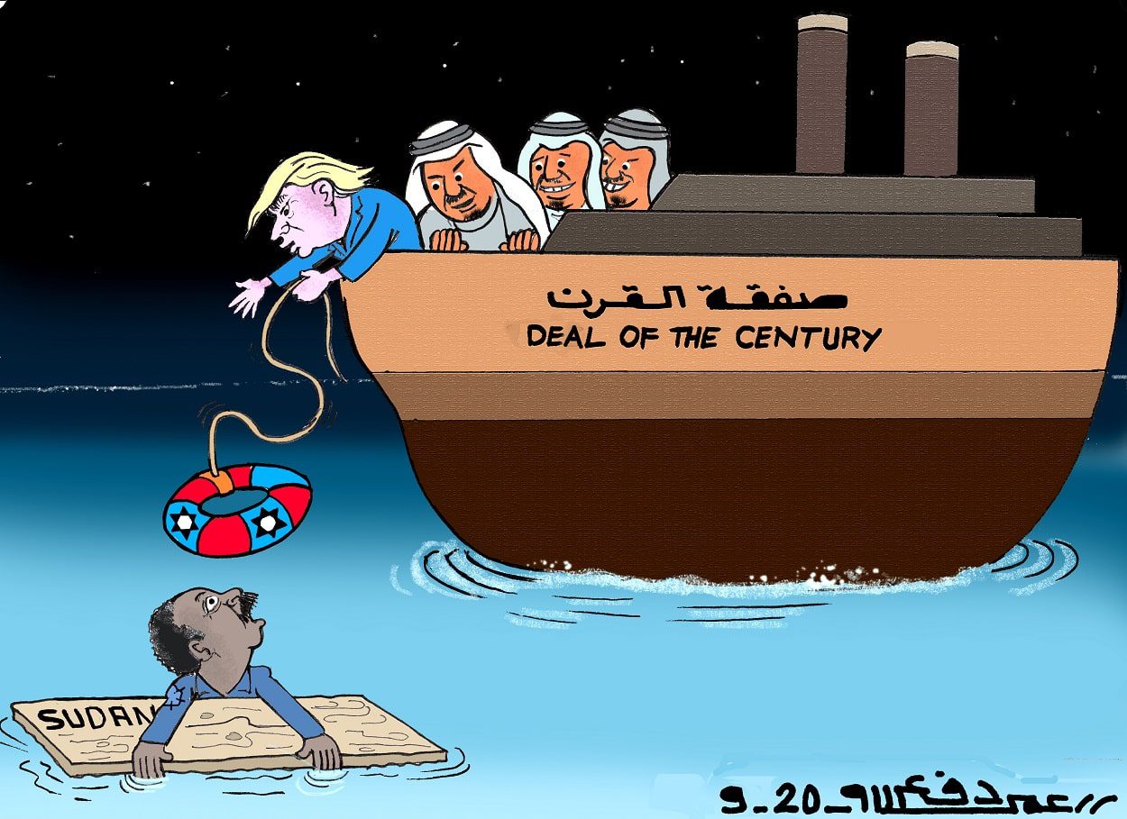 محنة السودان وصفقة القرن ... كاريكاتير عمر دفع الله