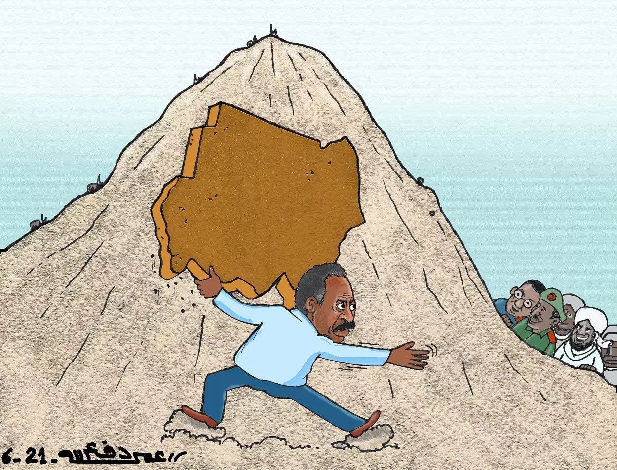 الحكومة الانتقالية ... كاريكاتير عمر دفع الله