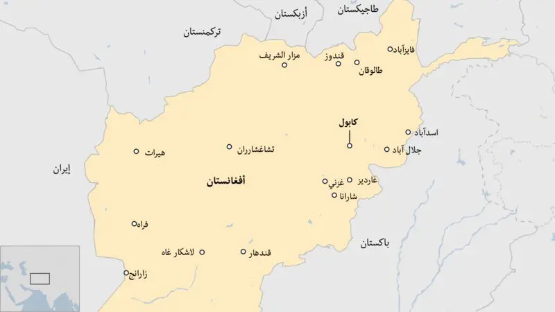 خريطة افغانستان