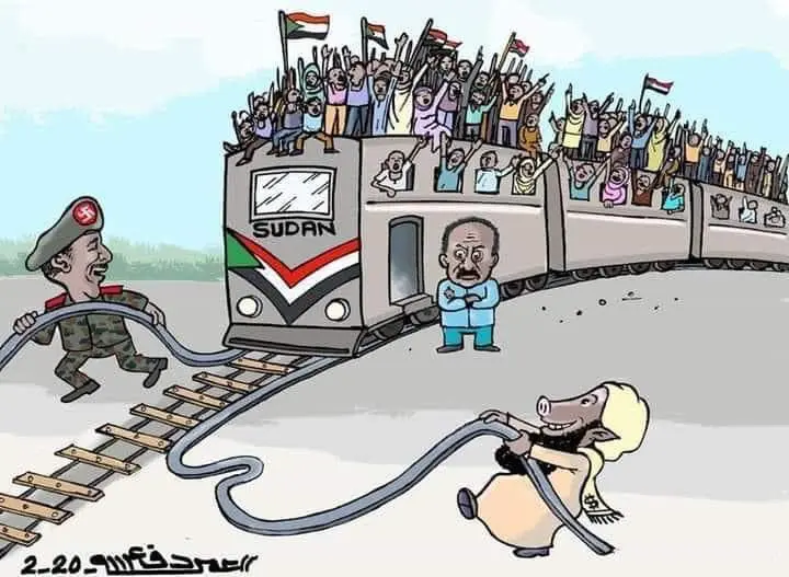 تخريب متعمد للسكك الحديدية ... كاريكاتير عمر دفع الله