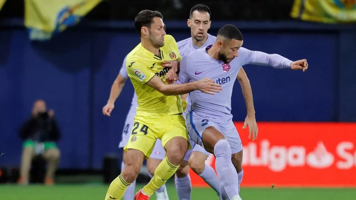 جانب من مباراة برشلونة وفياريال