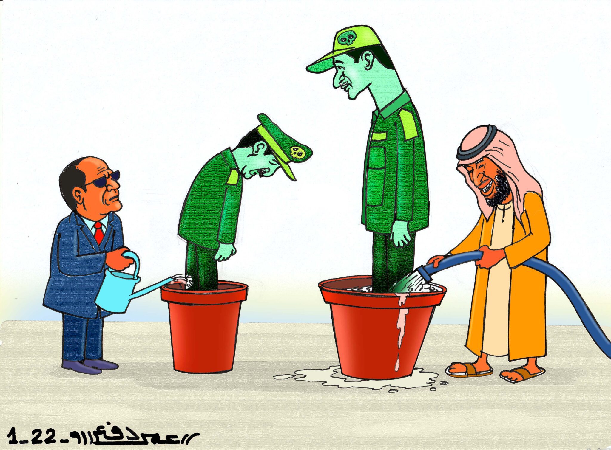 انقلاب السودان ... كاريكاتير عمر دفع الله