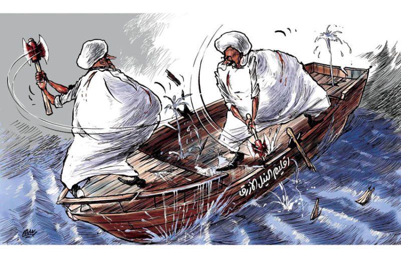 العالم يضحك على خفة عقل السودانيين ... كاريكاتير أمجد رسمي