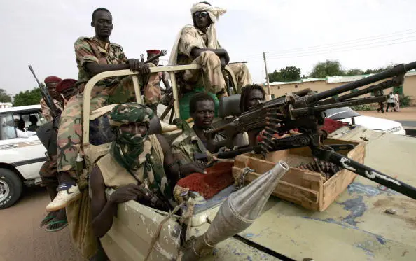 مقاتلون من جيش تحرير السودان، 2008، شمال دارفور (أشرف شاذلي/فرانس برس)