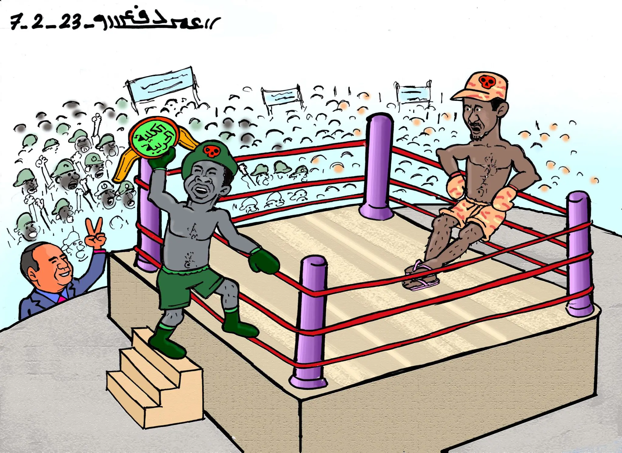 طبول الحرب ... كاريكاتير عمر دفع الله