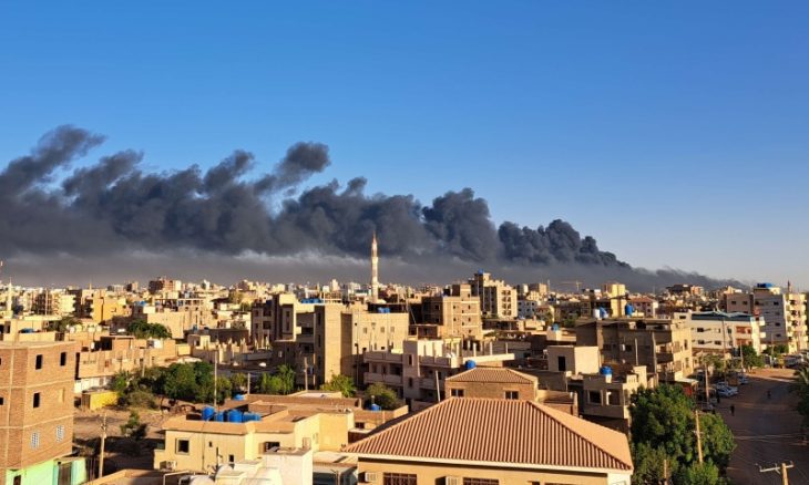 سحب الدخان في سماء الخرطوم
