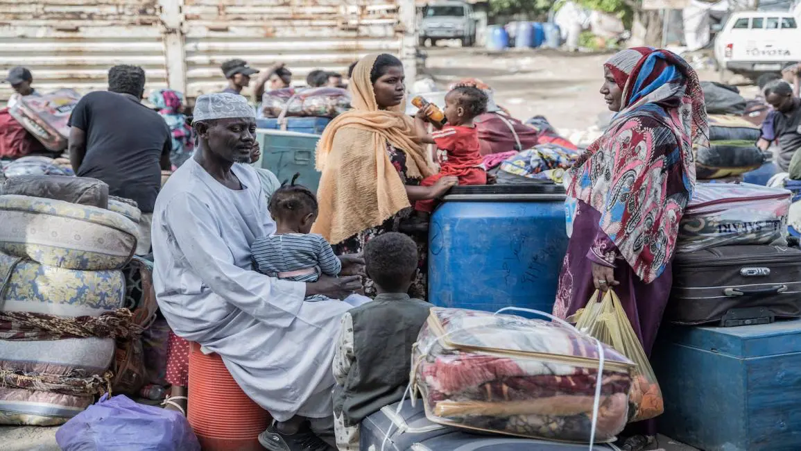 لاجئون سودانيون في ميتيما في إثيوبيا (5/5/2023/ فرانس برس)