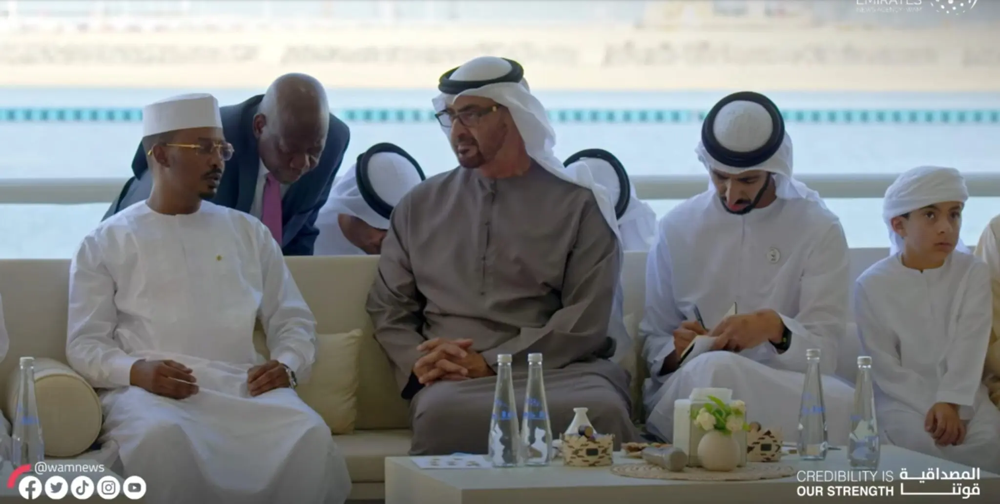 استقبل صاحب السمو الشيخ محمد بن زايد آل نهيان رئيس الدولة "حفظه الله " فخامة محمد إدريس ديبي اتنو الرئيس الانتقالي لجمهورية تشاد