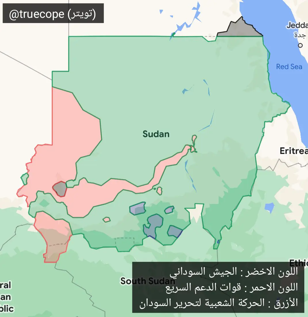 السيطرة الميدانية في حرب القوات المسلحة والدعم السريع