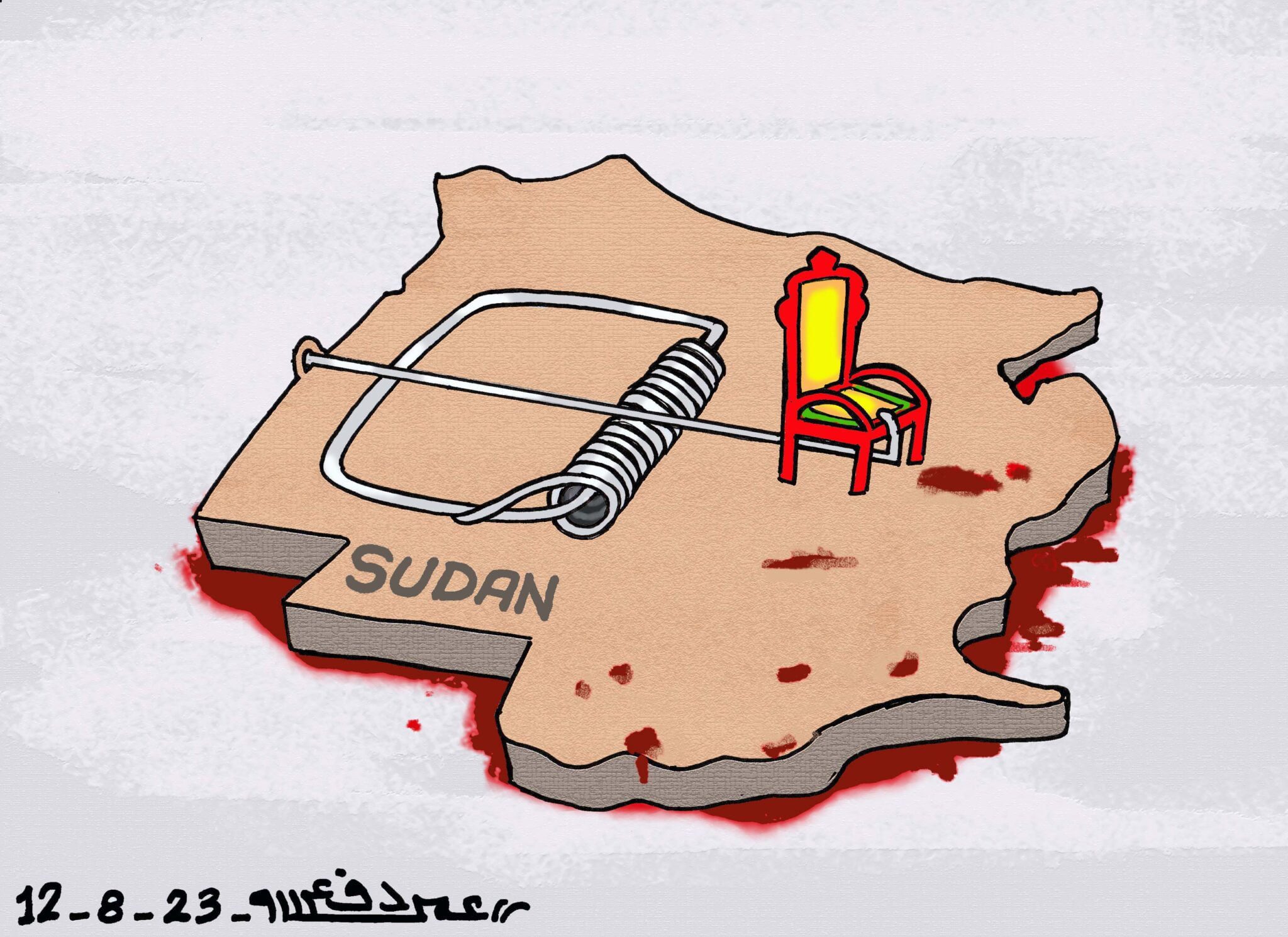 كرسي السلطة .. والسودان ... كاريكاتير عمر دفع الله