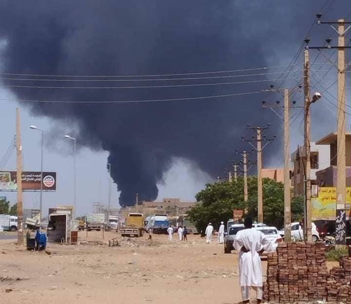قصف مدفعية الدعم السريع للجرافة والمطبعة العسكرية