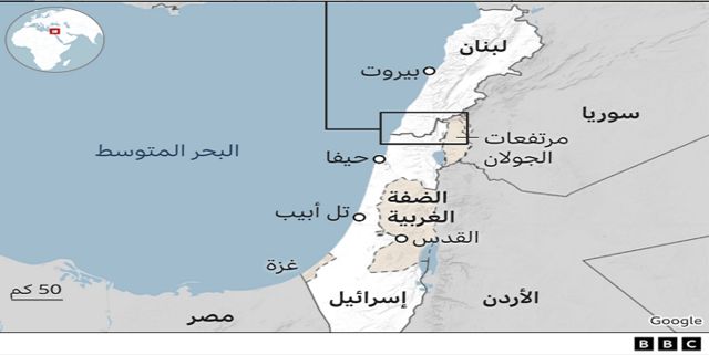خارطة لبنان