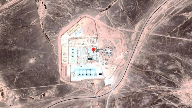 صورة بالقمر الاصطناعي لقاعدة التنف