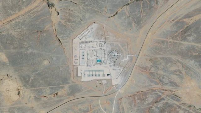 صورة بالقمر الصناعي للقاعدة العسكرية الأمريكية في الأردن حيث وقع الهجوم