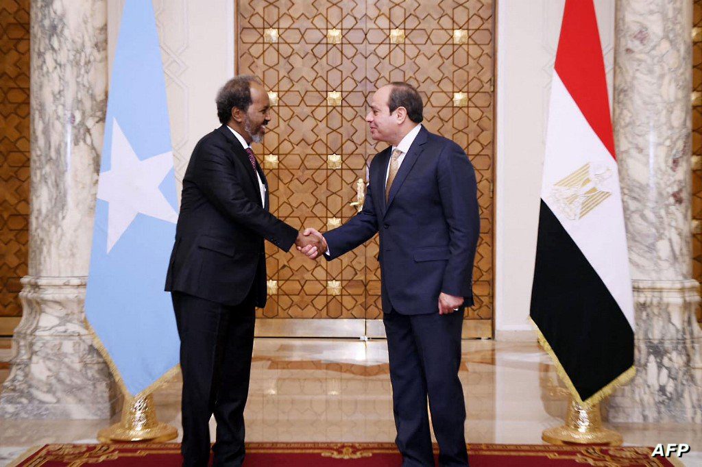 وسط-التوتر-مع-إثيوبيا.-بيان-مشترك-من-السيسي-ونظيره-الصومالي