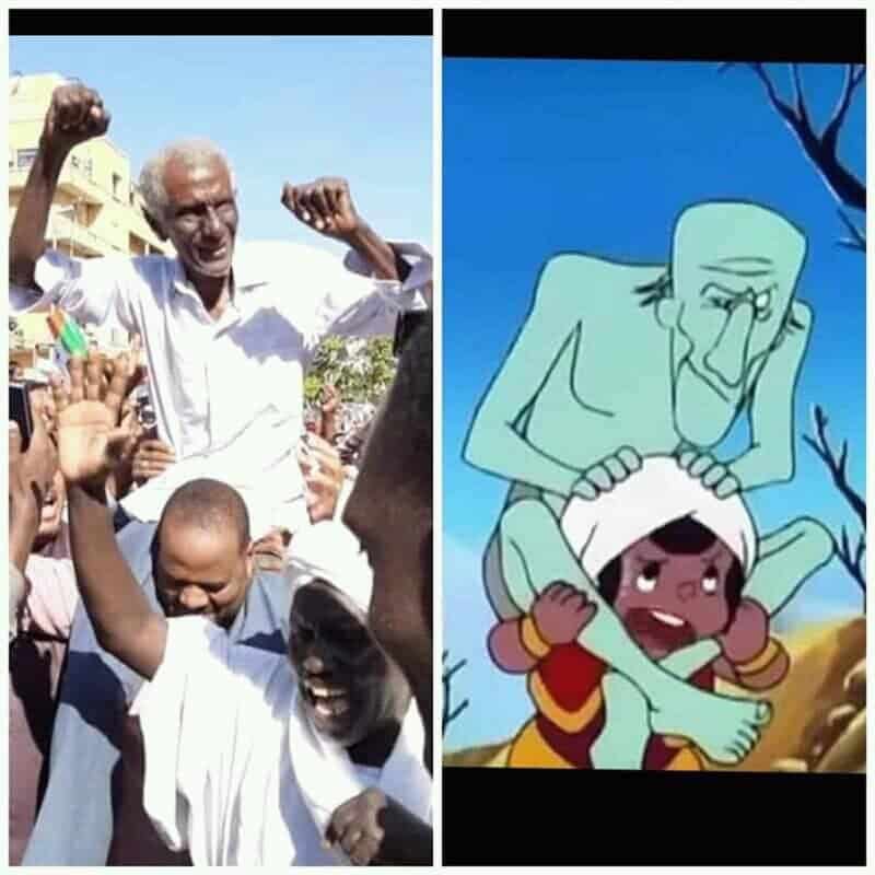 اسحق فضل محمولاً على الأعناق