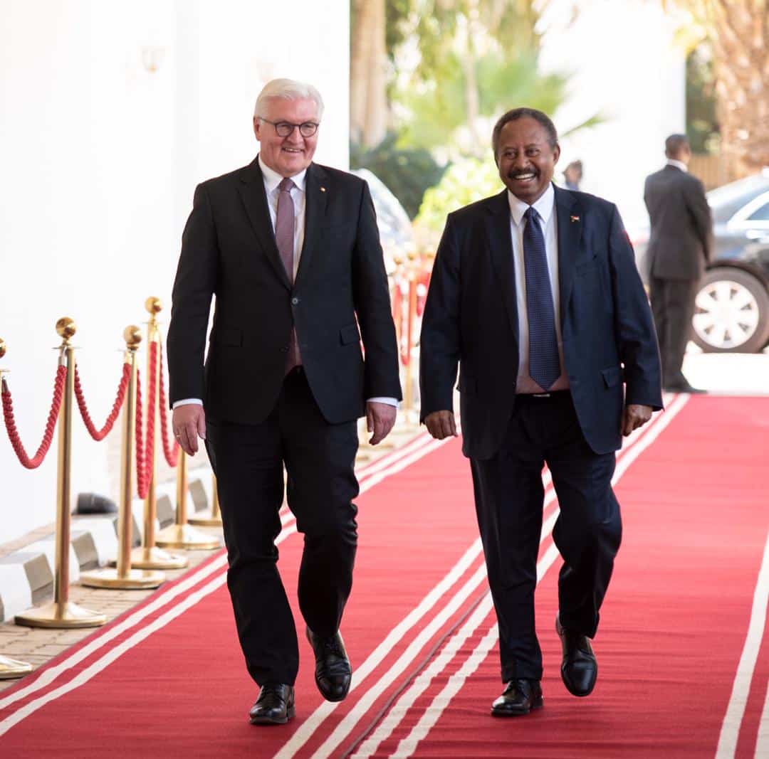 حمدوك وضيفه Frank-Walter Steinmeier