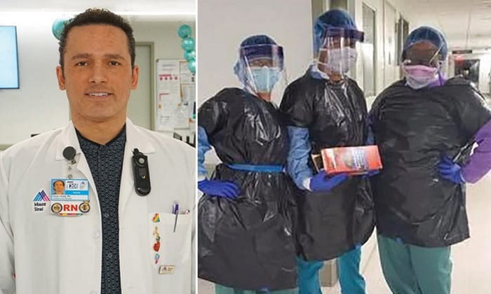 مدير التمريض في مستشفى Mount Sinai West بمدينة نيويورك بعد إصابته بفيروس كوفيد ١٩ وعمره ٤٨. وبسبب نقص مستلزمات الوقاية أجبر العاملون في المستشفى على ارتداء اكياس الزبالة كمعدات واقية.