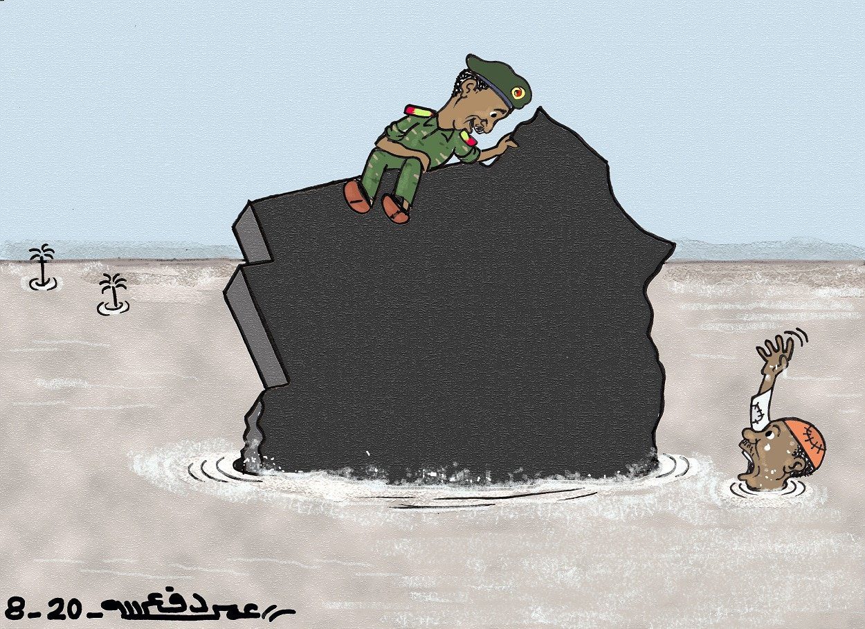 عبدالفتاح البرهان ... كاريكاتير عمر دفع الله