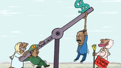 الجنيه السوداني أمام الدولار ... كاريكاتير عمر دفع الله