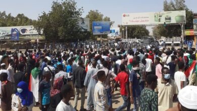 جزء من مليونيه 21 أكتوبر بولاية انيل الأزرق