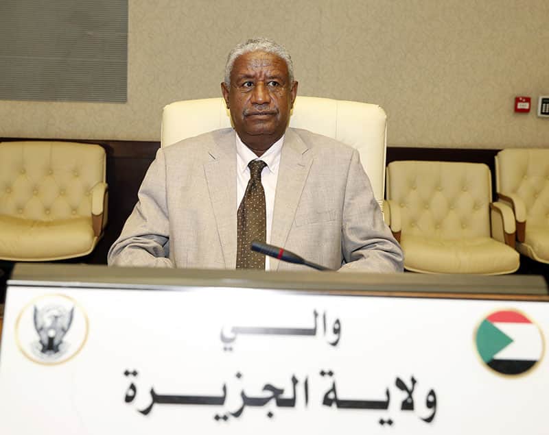 الدكتور عبد الله إدريس الكنين والي ولاية الجزيرة