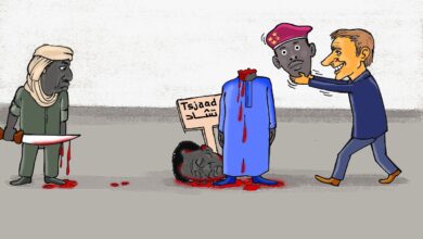 فرنسا والتوريث في تشاد ... كاريكاتير عمر دفع الله
