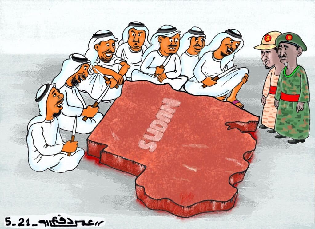 السودان والدول العربية ... كاريكاتير عمر دفع الله