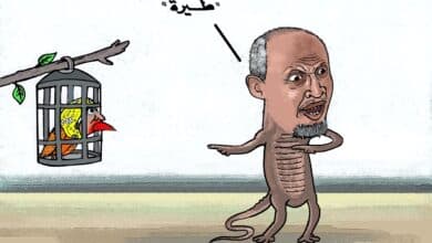 الزاحف فضيل وسيداو... كاريكاتير عمر دفع الله