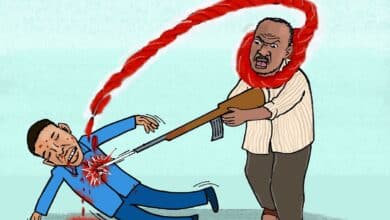 القصاص للقاتل أب جيقة ... كاريكاتير عمر دفع الله