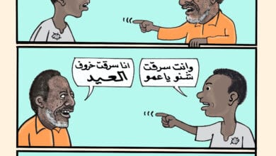 تلاميذ الترابي ... كاريكاتير عمر دفع الله