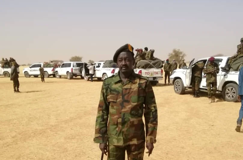 القائد العام لحركة العدل والمساوة السودانية الفريق صديق بنقو مسئول الترتيبات الأمنية بولاية وسط دارفور