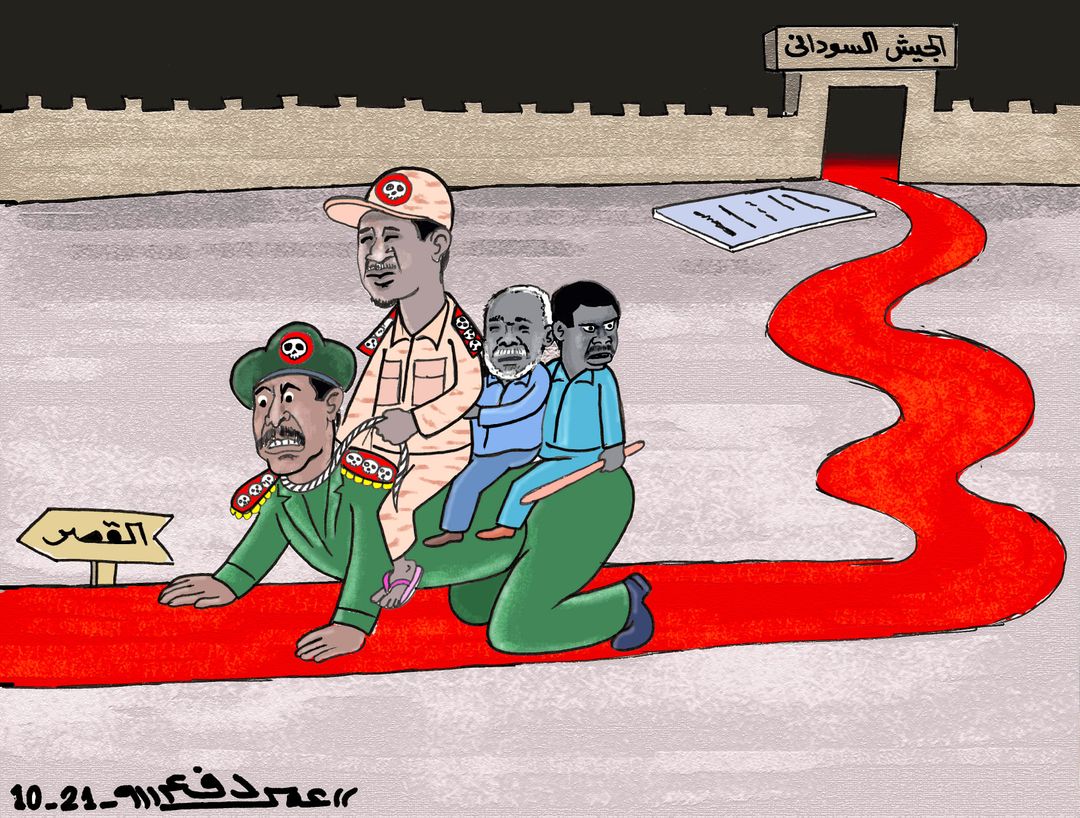 انقلاب البرهان وحميدتي ... كاريكاتير عمر دفع الله