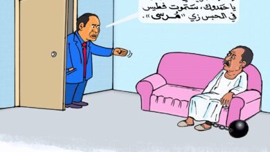 السيسي، عبدالله حمدوك ... كاريكاتير عمر دفع الله