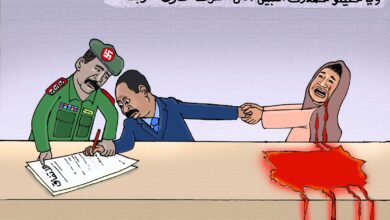 الثوار يرفضون اتفاق حمدوك والبرهان ... كاريكاتير عمر دفع الله