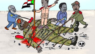 انهيار الجيش السوداني ... كاريكاتير عمر دفع الله