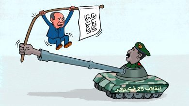 التدخل المصري في الشأن السوداني ... كاريكاتير عمر دفع الله