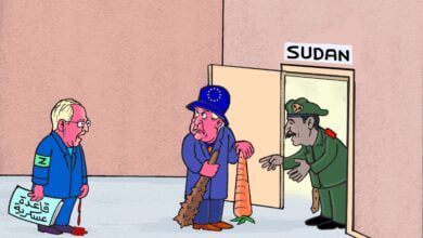 التدخلات الأجنبية في شؤون السودان ... كاريكاتير عمر دفع الله