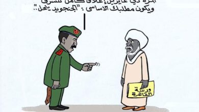 اغلاق الشرق القادم ... كاريكاتير عمر دفع الله