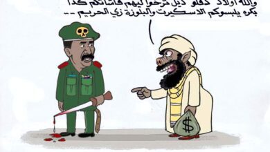 فلول البشير والفتنة بين الجيش والدعم السريع ... كاريكاتير عمر دفع الله
