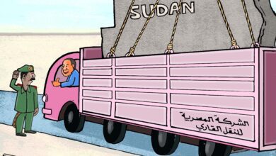 العلاقات السودانية المصرية ... كاريكاتير عمر دفع الله