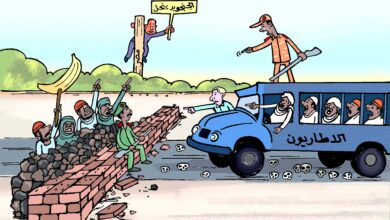 التوقيع النهائي يصطدم بكتلة البرهان وداعميها ... كاريكاتير عمر دفع الله