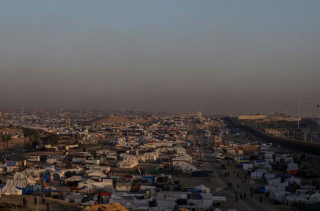 مخيم للنازحين في رفح، جنوب قطاع غزة