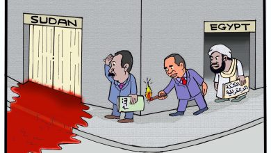 عبدالفتاح السيسي … كاريكاتير عمر دفع الله