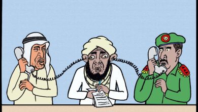 اتصال البرهان يغضب الكيزان ... كاريكاتير عمر دفع الله
