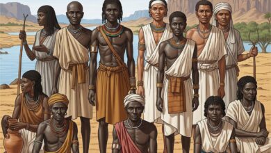 صورة مولدة بالذكاء الصناعي تظهر التنوع السكاني لقدماء السودان